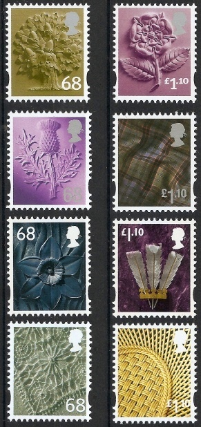 2011 GB - Four Regions Pictorial Definitives Set (68p/£1.10) MNH 2011 GB - Four Regions Pictorial Definitives Set (68p/£1.10) MNH